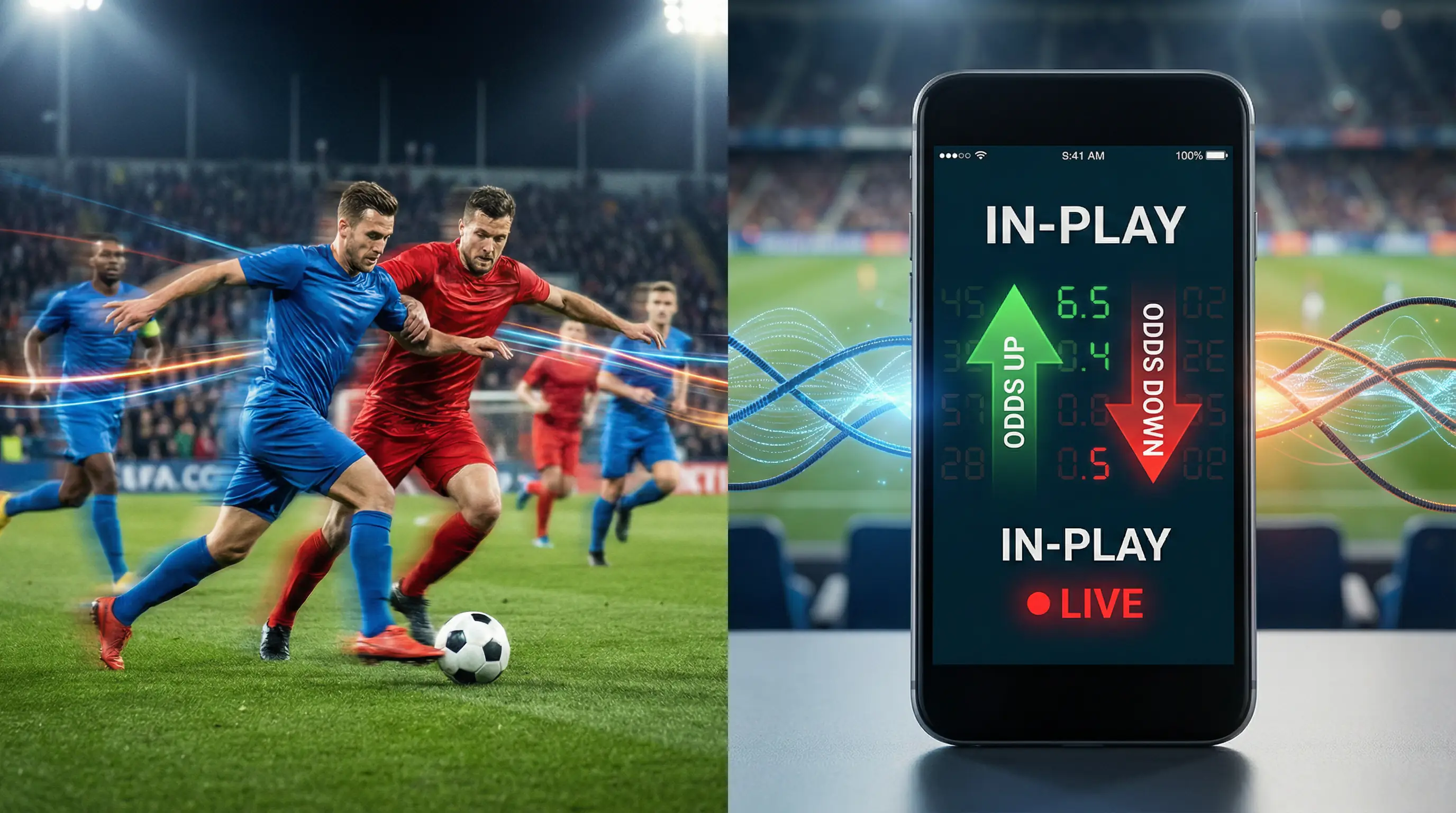 Live sports betting and in-play odds during matches
