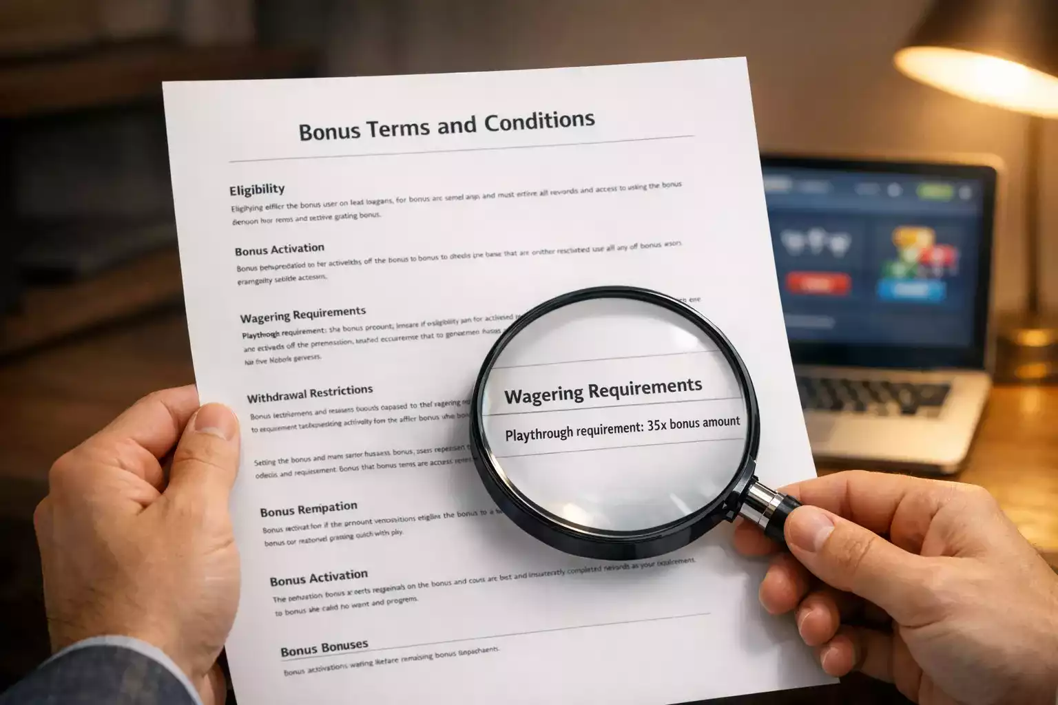 Wagering requirements and playthrough guide for UK casinos